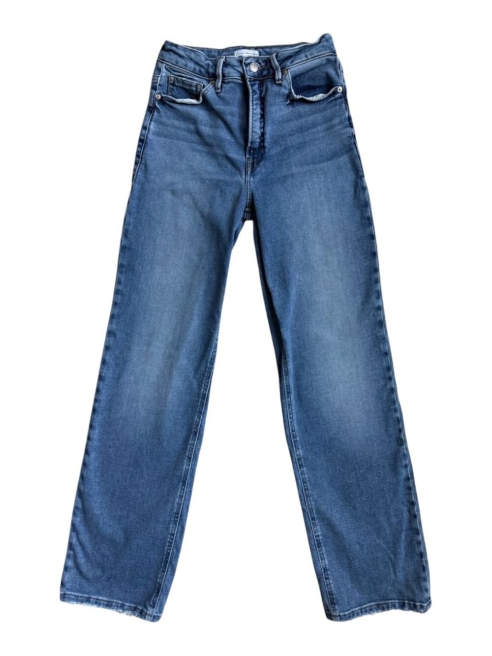Good American Straight Leg Jeans in Medium Blue Wash